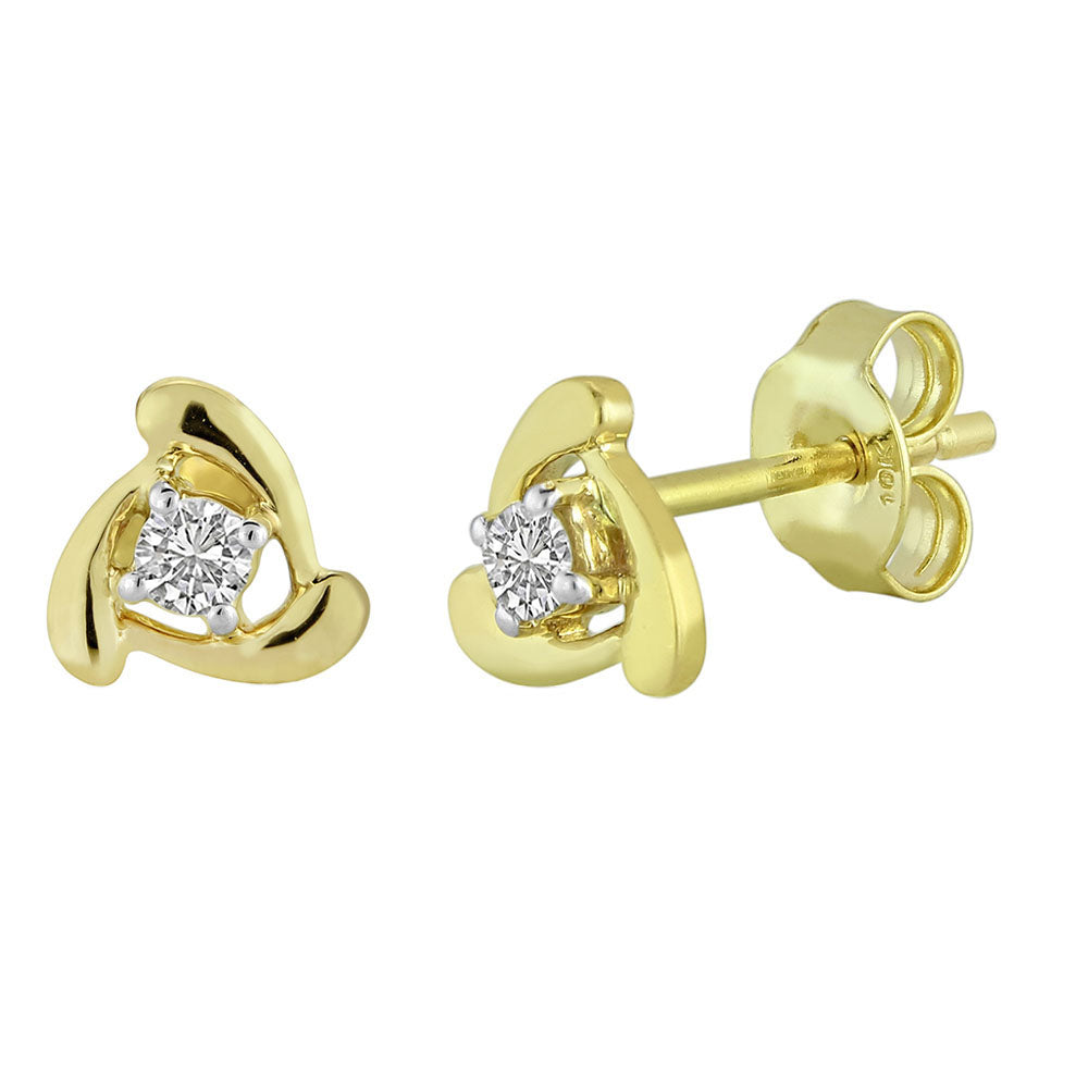 10K Gold Earring/White gold earring/Yellow gold earring/white Diamond gold earring/gold stud earring/diamond stud earring