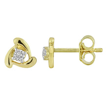 Load image into Gallery viewer, 10K Gold Earring/White gold earring/Yellow gold earring/white Diamond gold earring/gold stud earring/diamond stud earring
