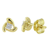 Load image into Gallery viewer, 10K Gold Earring/White gold earring/Yellow gold earring/white Diamond gold earring/gold stud earring/diamond stud earring
