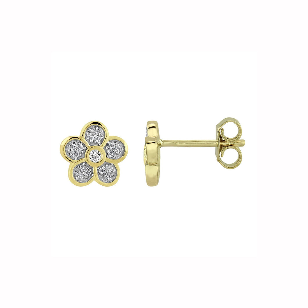 14K Gold Earring,White gold earring,Yellow gold earring,Rose gold earring,white Diamond gold earring, gold stud earring,diamond earring