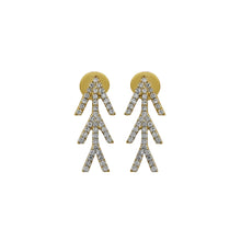 Load image into Gallery viewer, 18K Gold Earring,White gold earring,Yellow gold earring,Rose gold earring,white Diamond gold earring,18k gold jewellery,gold earring
