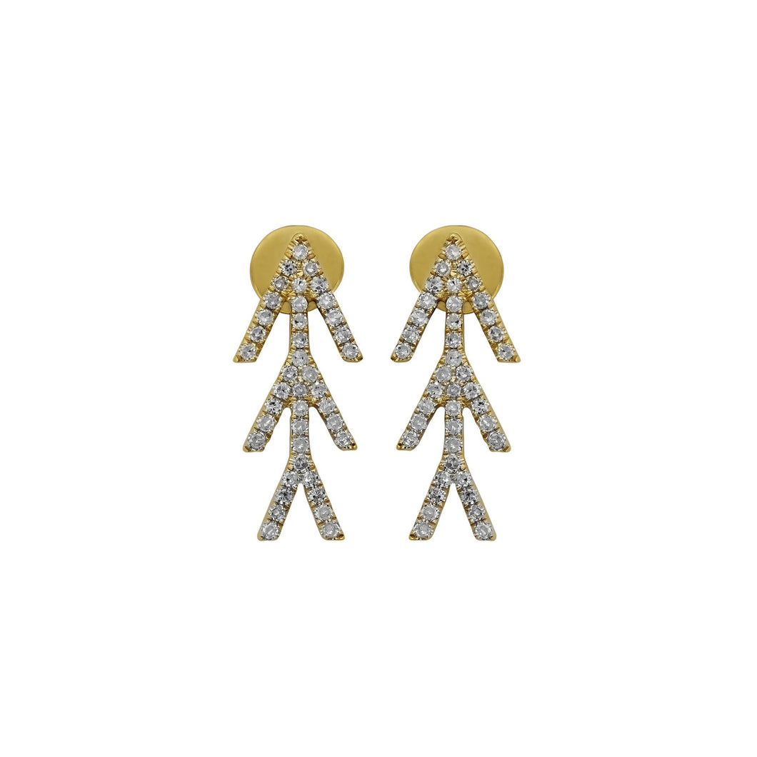 18K Gold Earring,White gold earring,Yellow gold earring,Rose gold earring,white Diamond gold earring,18k gold jewellery,gold earring