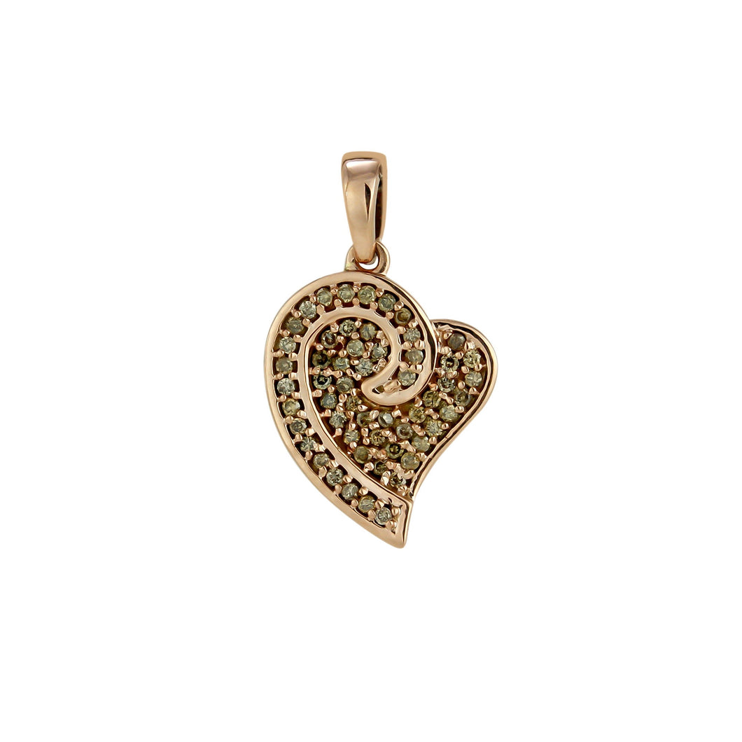 10K Gold Pendant,diamond heart pendant,10k diamond pendant,rose gold pendant,10k white diamond pendant,10k heart pendant,heart pendant