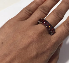 Load image into Gallery viewer, 925 sterling silver ring,925 silver ring,Garnet ring,silver ring with garnet,gem stone ring,semi precious ring
