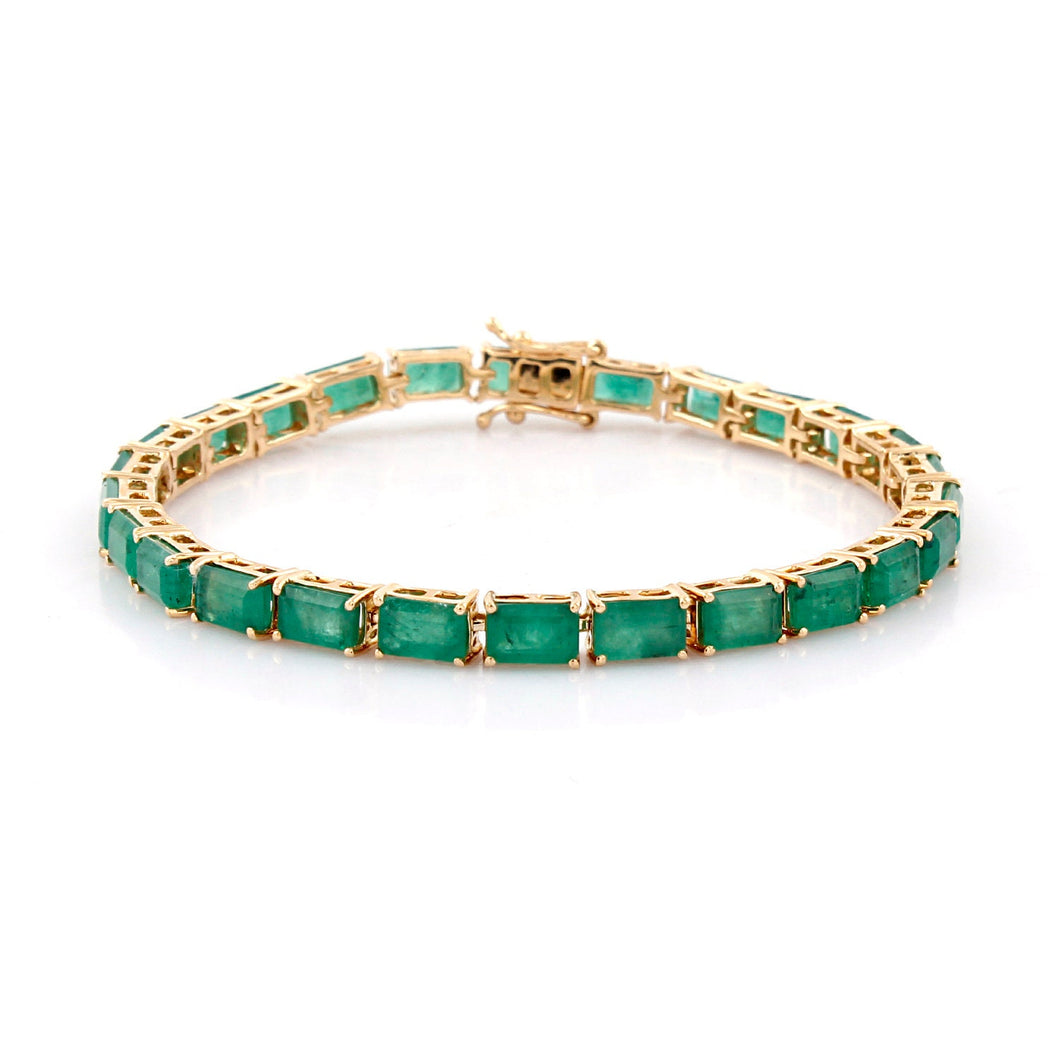 18K Gold bracelet,emerald bracelet,18k emerald bracelet,18k gold bracelet, 18k bracelet ,18k gold jewellery,gold bracelet, gemstone bracelet