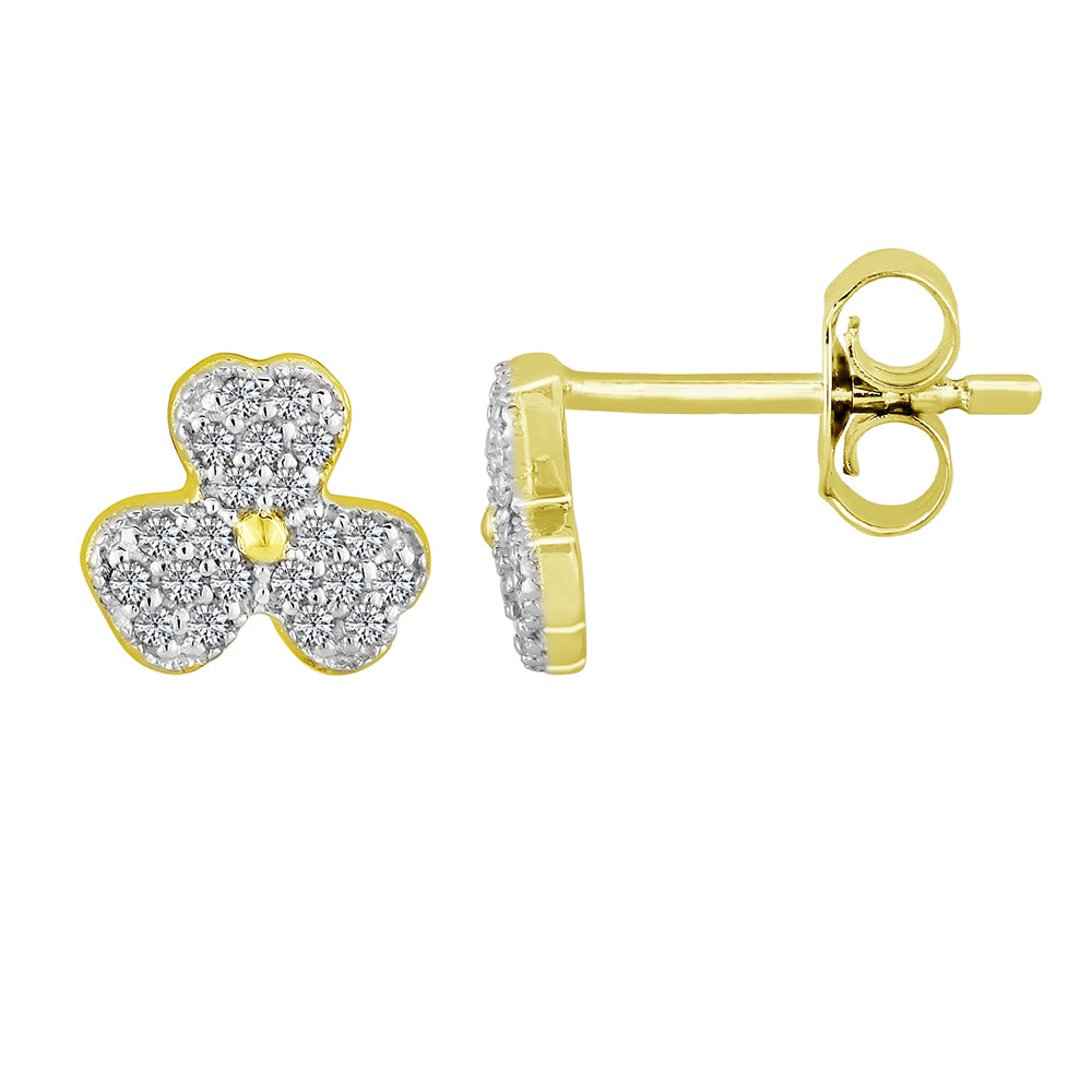10K Gold Earring / White gold earring / Yellow gold earring / Rose gold earring / white Diamond gold earring / gold stud earring / diamond stud