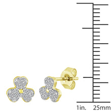 Load image into Gallery viewer, 10K Gold Earring / White gold earring / Yellow gold earring / Rose gold earring / white Diamond gold earring / gold stud earring / diamond stud
