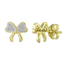 Load image into Gallery viewer, 10K Gold Earring/White gold earring/Yellow gold earring/Rose gold earring/white Diamond gold earring/gold stud earring/diamond earring
