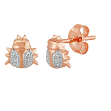 Load image into Gallery viewer, 10K Gold Earring/White gold earring/Yellow gold earring/Rose gold earring/white Diamond gold earring/gold stud earring/diamond stud earring
