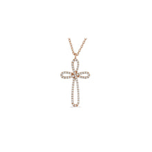 Load image into Gallery viewer, 14K Gold necklace,cross pendent,diamond necklace,14k cross necklace,gold diamond cross necklace,gold cross necklace,14k diamond necklace
