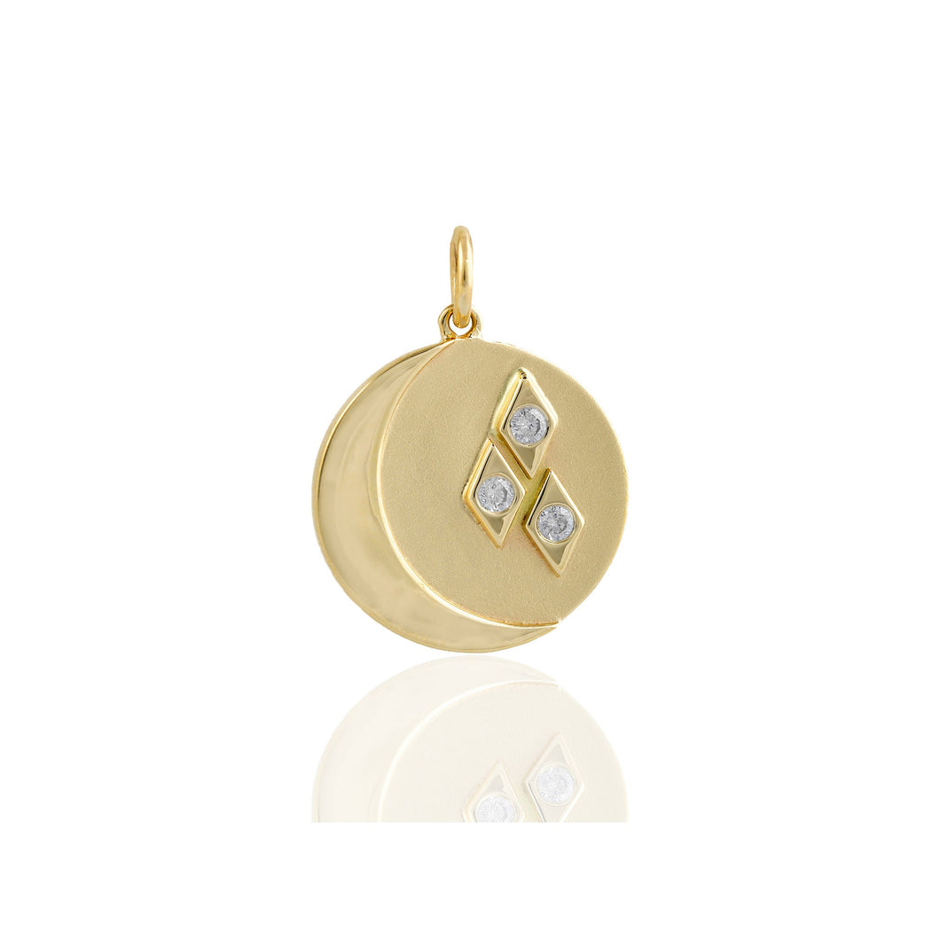 14K Gold Pendant,White gold pendant,Yellow gold pendant,matt finish pendant,gold pendant,14k pendant,14K gold pendant with diamond,