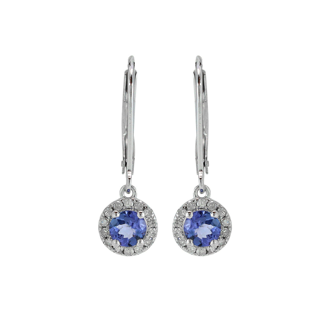 925 sterling silver earring,925 silver earring,Tanzanite earring,cubic zercon earring,sterling silver earring,silver earring with tanzanite
