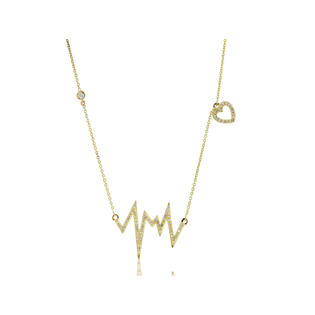 14K Gold necklace,White gold necklace,14k heart necklace,heart necklace, Diamond necklace,14k gold diamond necklace,gold necklace