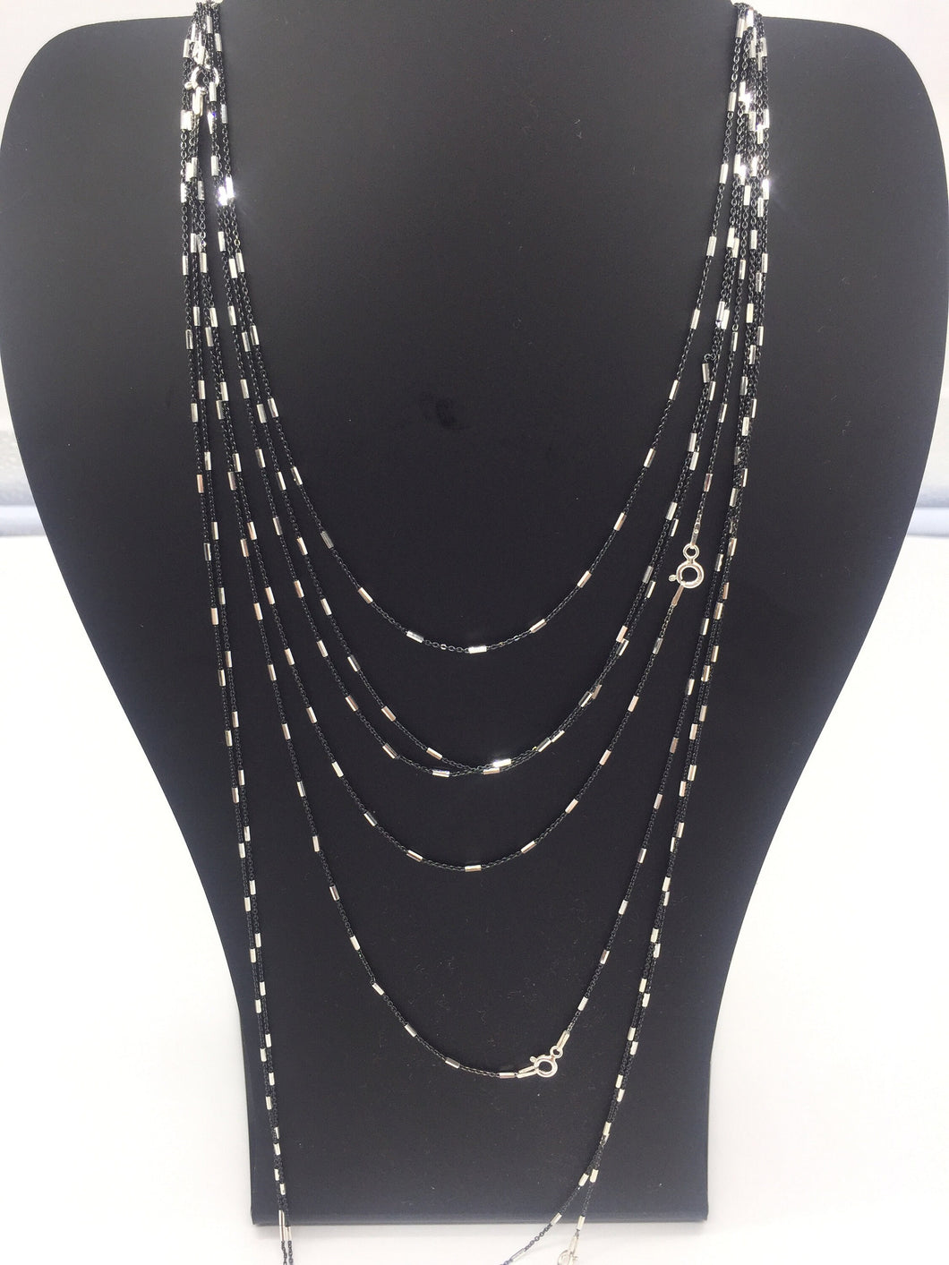 two tone chain,sterling silver chain,925 silver chain,sterling chain,two tone oxodize chain,silver oxodize chain