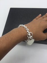 Load image into Gallery viewer, heart bracelet,silver bracelet,sterling bracelet,silver heart bracelet,sterling silver bracelet
