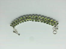 Load image into Gallery viewer, silver bracelet,peridot bracelet,gem stone bracelet,925 silver bracelet,cut stone bracelet
