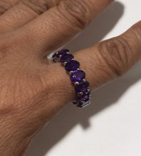 Load image into Gallery viewer, 925 sterling silver ring,925 silver ring,Amethyst ring,silver ring with amethyst,gem stone ring,semi precious ring
