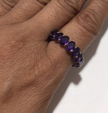 Load image into Gallery viewer, 925 sterling silver ring,925 silver ring,Amethyst ring,silver ring with amethyst,gem stone ring,semi precious ring
