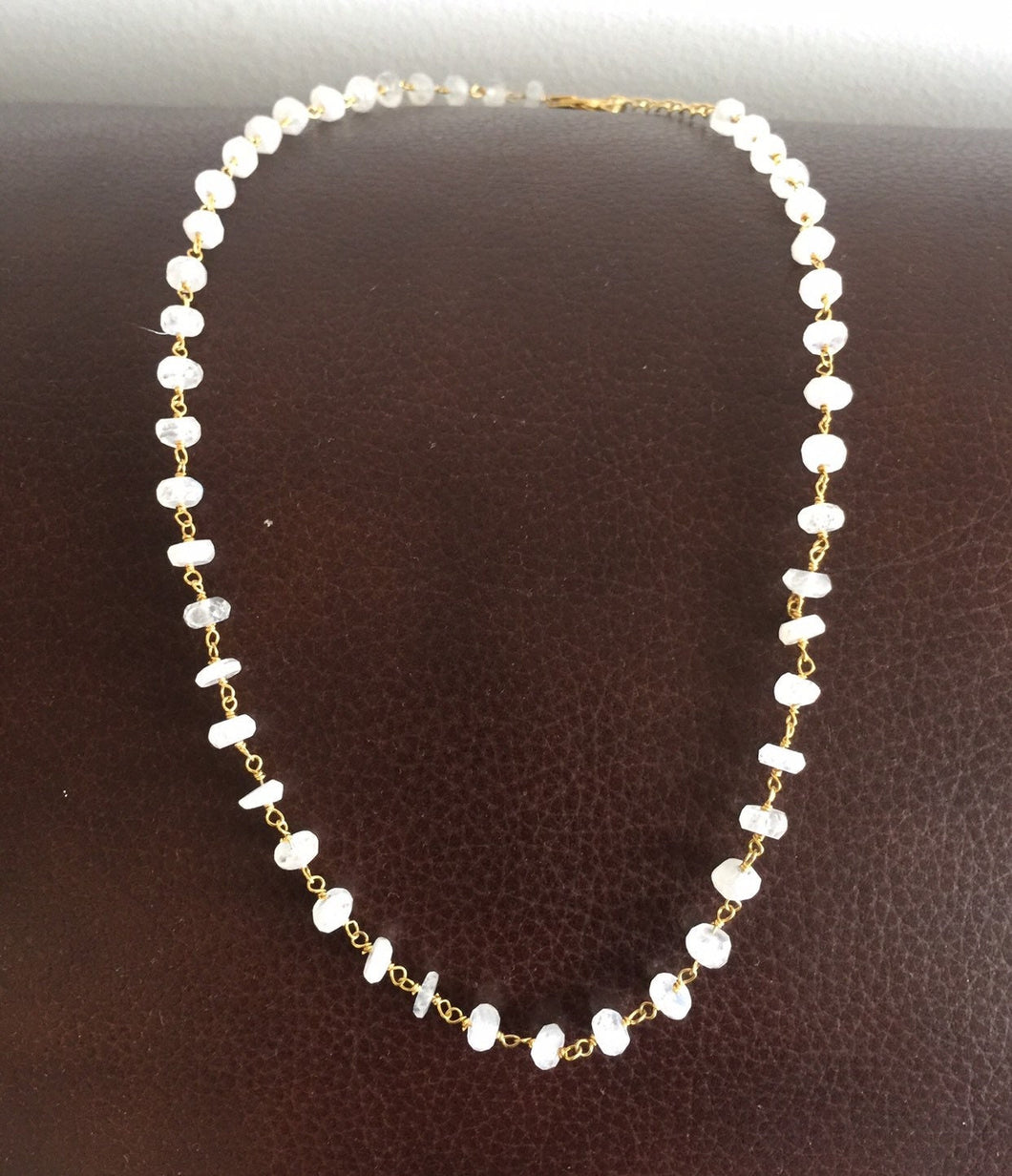 gem stone necklace,silver necklace,sterling necklace,moonstone necklace,sterling silver necklace, sterling moonstone necklace